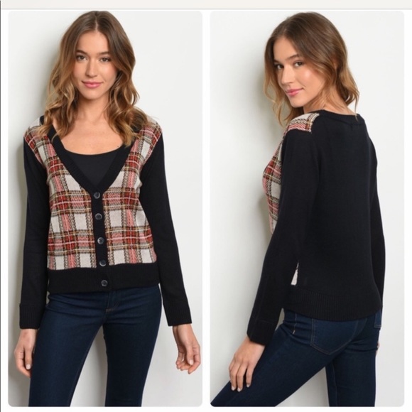 Pretty by design Sweaters - 🍀NWT Red,black and white argyle sweater S M L BTS